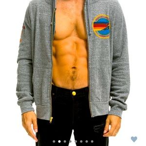 Aviator Nation Hoodie-Heather Grey Venice California XL